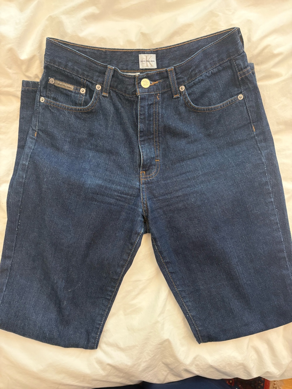 Calvin Klein Jeans Dark Blue Bootleg Denim